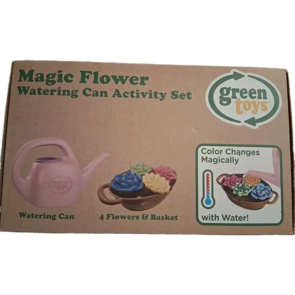 Green Toys Magic Flower Watering Can Activity Toy Set Eco-Friendly Recycled